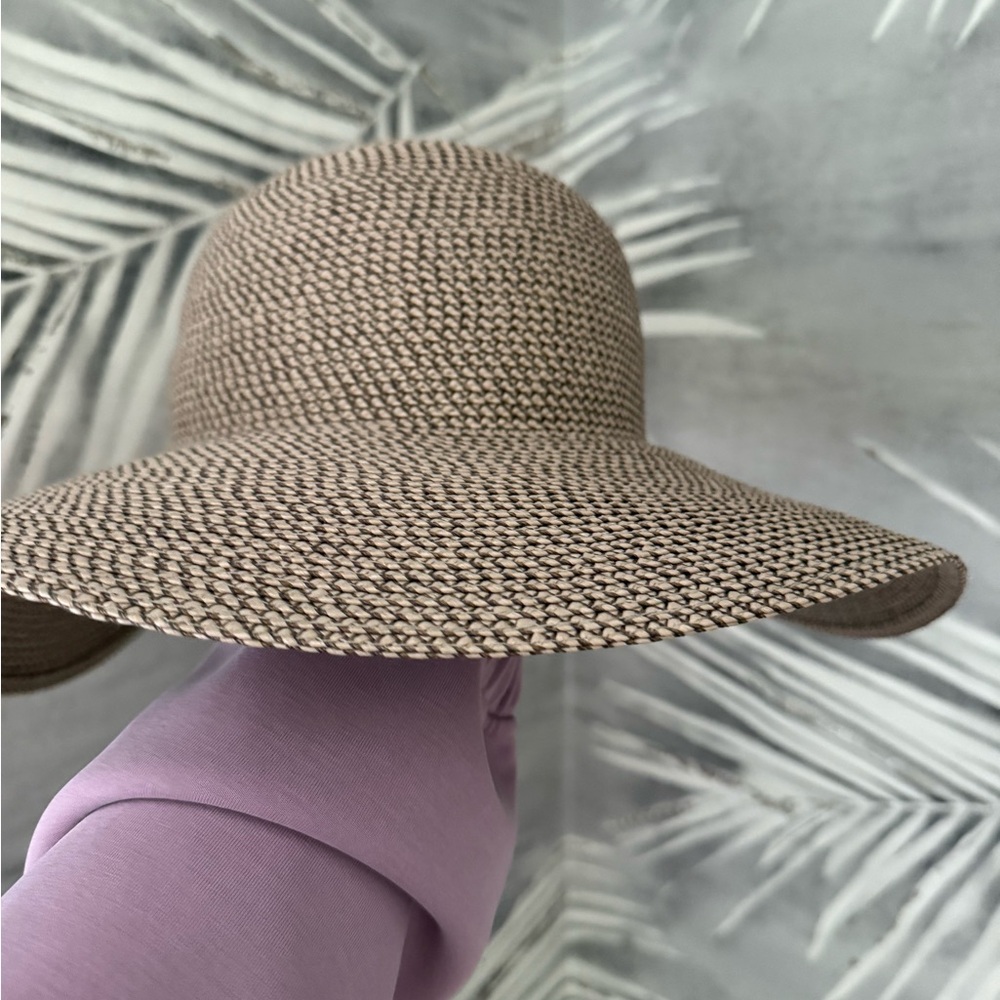 Eric Javits Tan Wide-Brimmed Hat for Sun Protection